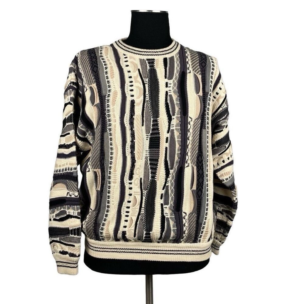 Vintage Cotton Traders 100% Cotton Coogi Style Oversized Crew Sweater‎ - Men’s M